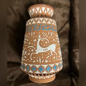 Neofitoy Keramik Handmade Vase Rhodes Greece Numbered Vintage